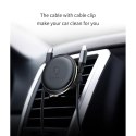 BASEUS MAGNETIC VENT CAR MOUNT WITH CABLE CLIP BLACK