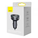 BASEUS CCLH-01 2-PORT CAR CHARGER + TRANSMITER FM BLACK