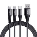 JOYROOM S-1230G4 3IN1 TYPE-C LIGHTNING & MICRO-USB CABLE 120CM BLACK