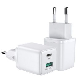 JOYROOM L-QP303 2-PORT NETWORK CHARGER PD30W/QC3.0 WHITE