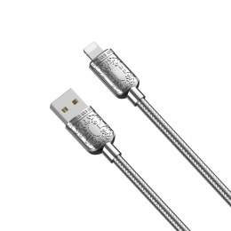 XO kabel NB216 USB - Lightning 1,0 m 2,4A srebrny