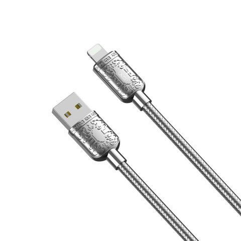 XO kabel NB216 USB - Lightning 1,0 m 2,4A srebrny