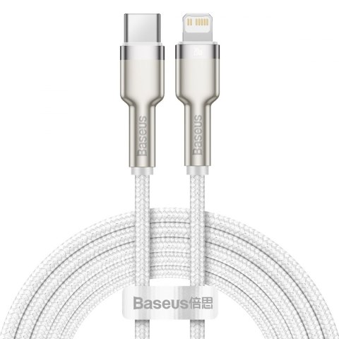 Baseus kabel Cafule Metal PD USB-C - Lightning 2,0 m biały 20W