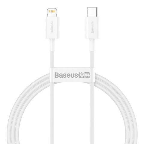 Baseus kabel Superior PD USB-C - Lightning 1,0 m biały 20W