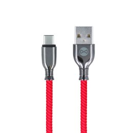 Forever kabel Tornado USB - USB-C 1,0 m 3A czerwony