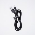 Maxlife kabel MXUC-01 USB - microUSB 1,0 m 2A czarny nylonowy