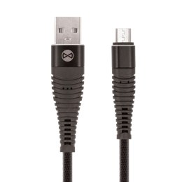 Forever kabel Shark USB - microUSB 1,0 m 2A czarny