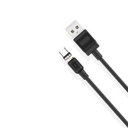 XO kabel magnetyczny NB187 USB - microUSB 1,0 m 2,1A czarny