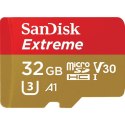 SanDisk karta pamięci 32GB microSDHC Extreme 100/60MB/s UHS-1 GoPro + adapter