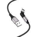 XO kabel NB176 USB - USB-C 2.4A 1,2m czarny ruchome złącze