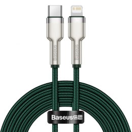 Baseus kabel Cafule Metal PD USB-C - Lightning 2,0 m zielony 20W