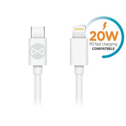 Forever kabel USB-C - Lightning 1,0 m 20W biały