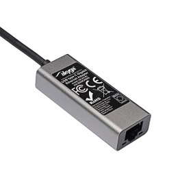 Akyga adapter z kablem AK-AD-65 karta sieciowa USB type C (m) / RJ45 (f) 10/100/1000 ver. 3.0 15cm