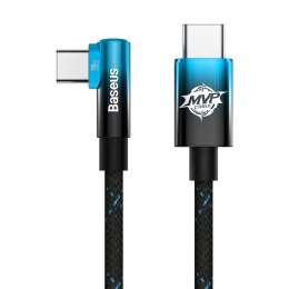 Baseus kabel MVP 2 Elbow USB-C - USB-C 1,0 m 100W czarno-niebieski