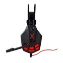 Maxlife Gaming słuchawki przewodowe MXGH-200 nauszne jack 3,5mm czarne