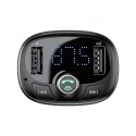 Baseus transmiter FM T-Type Bluetooth MP3 ładowarka samochodowa czarna