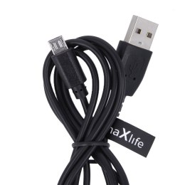 Maxlife kabel USB - microUSB 1,0 m 1A czarny