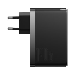 Baseus ładowarka sieciowa GaN5 Pro PD 140W 2x USB-C 1x USB czarna + kabel USB-C - USB-C 240W