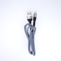 Maxlife kabel MXUC-01 USB - microUSB 1,0 m 2A szary nylonowy