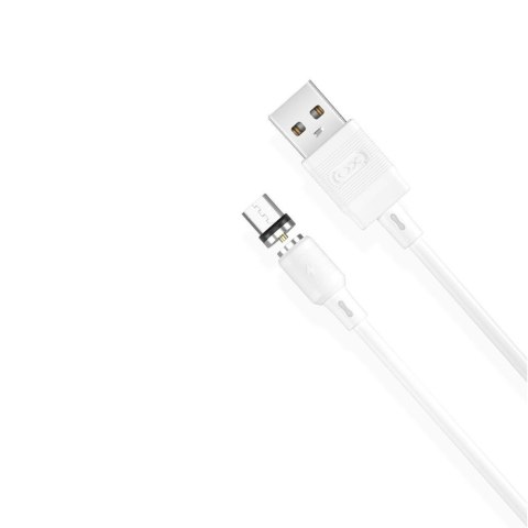 XO kabel magnetyczny NB187 USB - microUSB 1,0 m 2,1A biały