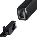 Baseus adapter HUB sieciowy Lite USB - RJ45 czarny 1000Mbps