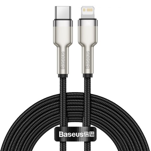 Baseus kabel Cafule Metal PD USB-C - Lightning 2,0 m czarny 20W