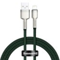 Baseus kabel Cafule Metal USB - Lightning 2,4A 1,0 m zielony