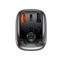 Baseus transmiter FM T-Type S-13 Bluetooth MP3 ładowarka samochodowa czarna