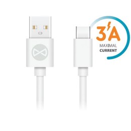 Forever kabel USB - USB-C 1,0 m 3A biały