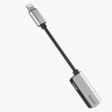 Baseus adapter L32 Lightning do Lightning - jack 3,5mm czarno-srebrny