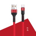 Maxlife kabel MXUC-01 USB - microUSB 1,0 m 2A czerwony nylonowy