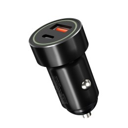 XO ładowarka samochodowa CC32 PD QC 3.0 20W 1X USB 1x USB-C czarna