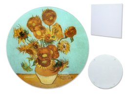 Deska szklana, okrągła - V. van Gogh, Słoneczniki (CARMAI)