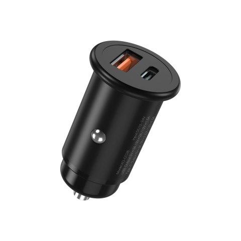 XO ładowarka samochodowa CC38 PD QC 3.0 20W 1X USB 1x USB-C czarna