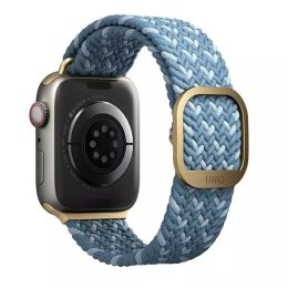Pasek UNIQ Aspen do Apple Watch 40/38/41mm Series 4/5/6/7/8/SE/SE2 Braided DE modry/cerulean blue