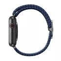 Pasek UNIQ Aspen do Apple Watch 40/38/41mm Series 4/5/6/7/8/SE/SE2 Braided niebieski/oxford blue