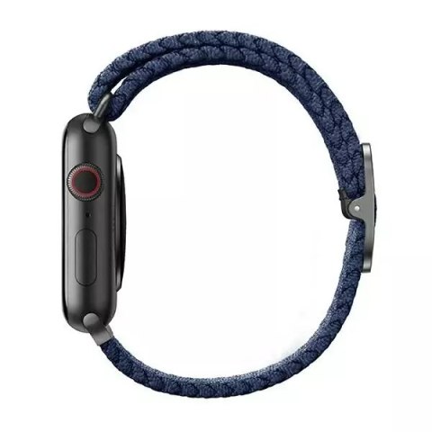 Pasek UNIQ Aspen do Apple Watch 44/42/45mm Series 4/5/6/7/8/SE/SE2 Braided niebieski/oxford blue