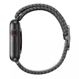 Pasek UNIQ Aspen do Apple Watch 44/42/45mm Series 4/5/6/7/8/SE/SE2 Braided szary/granite grey