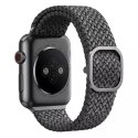 Pasek UNIQ Aspen do Apple Watch 44/42/45mm Series 4/5/6/7/8/SE/SE2 Braided szary/granite grey