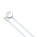 Devia kabel 2w1 Smart USB - Lightning biały z ładowarką indukcyjną do Apple Watch