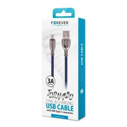 Forever kabel Tornado USB - USB-C 1,0 m 3A granatowy