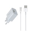 Devia ładowarka sieciowa Smart 1x USB 2,1A biała + kabel Lightning