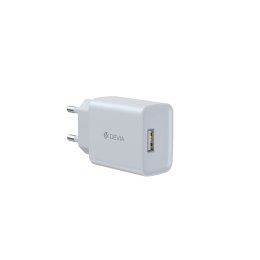 Devia ładowarka sieciowa Smart 1x USB 2,1A biała + kabel Lightning