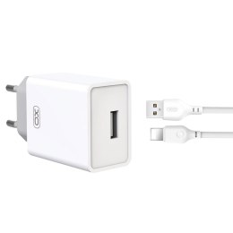 XO ładowarka sieciowa L93 1x USB 2,4A biała + kabel Lightning