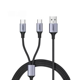 Kabel UGREEN przewód splitter USB - USB Typ C / USB Typ C 1m czarny (US196 40351)