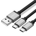 Kabel UGREEN przewód splitter USB - USB Typ C / USB Typ C 1m czarny (US196 40351)