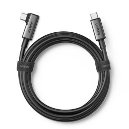 Ugreen kabel kątowy USB Typ C - USB Typ C do ładowania 60W / transmisji danych z obsługą gogli VR (np. Oculus Quest 2) 5m czarny