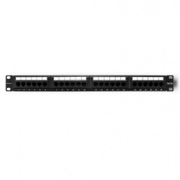 Qoltec Patch panel RACK | 24 porty | kat.5E UTP | Czarny