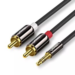 Kabel UGREEN przewód audio 3,5 mm mini jack - 2RCA 2 m czarny (AV116 10584)