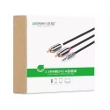 Kabel UGREEN przewód audio 3,5 mm mini jack - 2RCA 2 m czarny (AV116 10584)